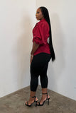 Structured Chic Top (Burgundy)