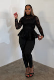 Laced In Elegance Top (Black)