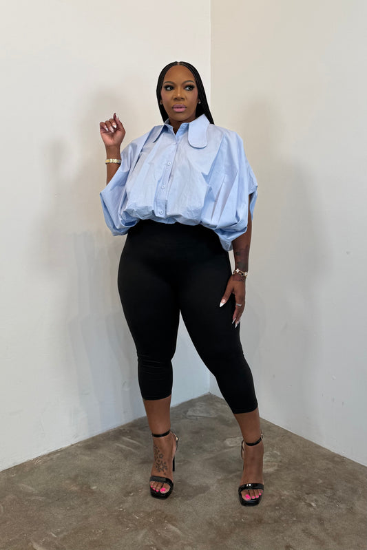 Balloon Blouse (Blue) 5120