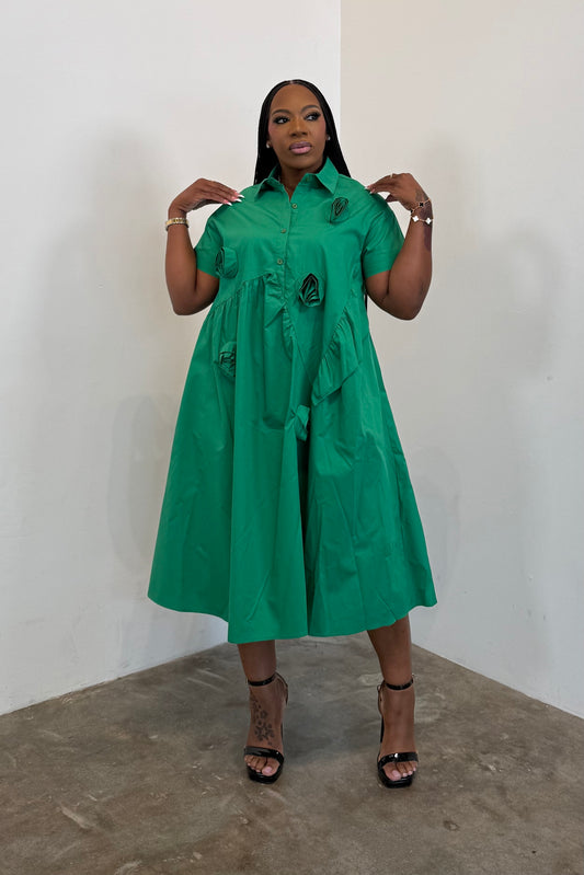 Petals In Bloom Dress 5572 (Green)