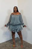 Too Cute To Ignore Dress (Smoke Green)