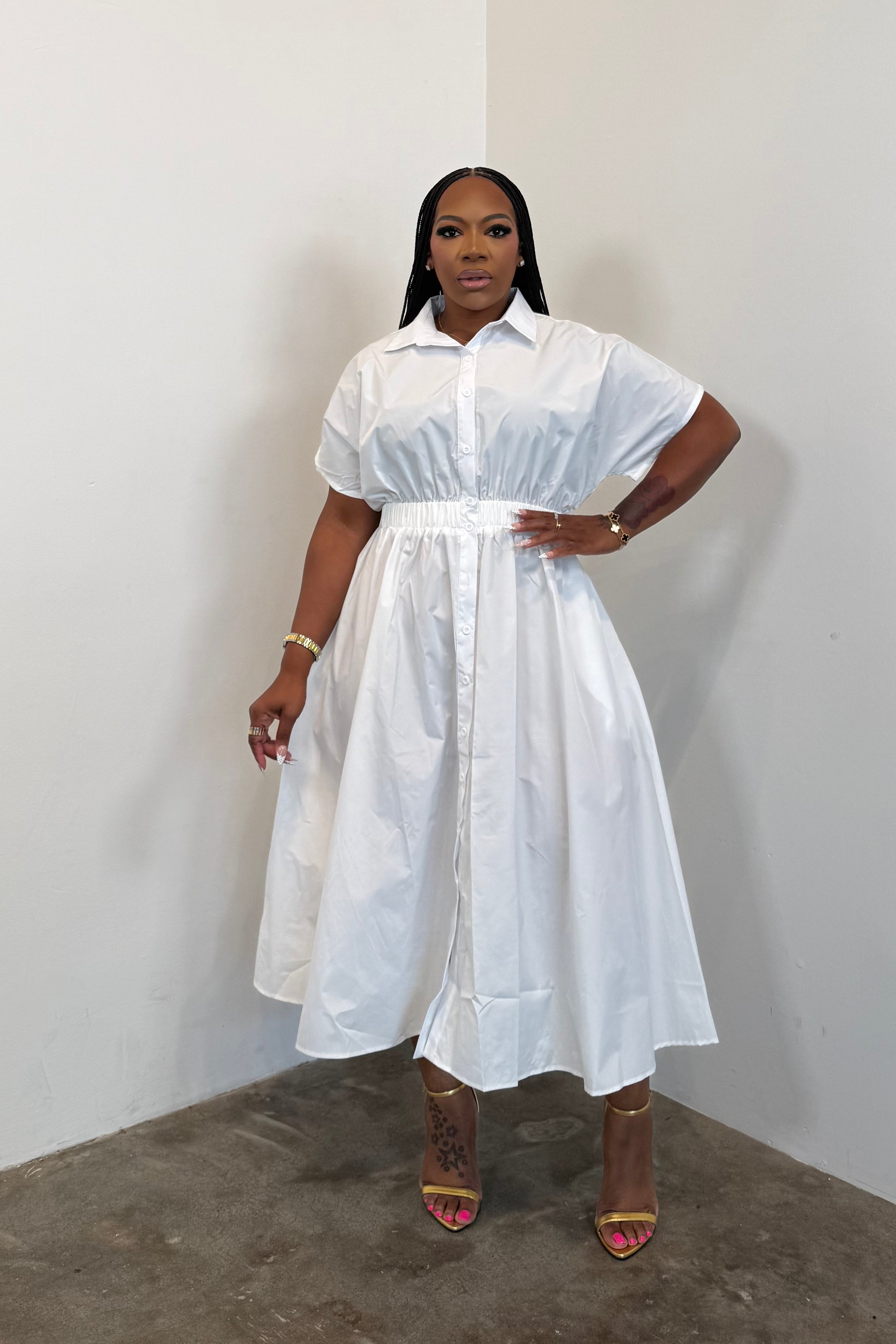 sunday dress Best Printed Mini VICI or a carefree Nashville getaway The Sunday Dress (White)