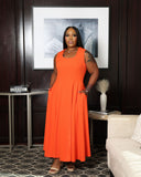 The Poise Dress (I'MarE Exclusive) (Orange)