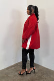 Retro Windbreaker Dress (Red)