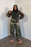 Set The Tone Pants Set (Olive)