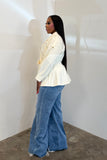 The Boss Peplum Jacket (Ivory)