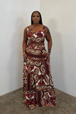 Wanderlust Skirt Set (Burgundy)