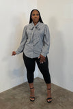 Gingham Bow Top (Black & White)
