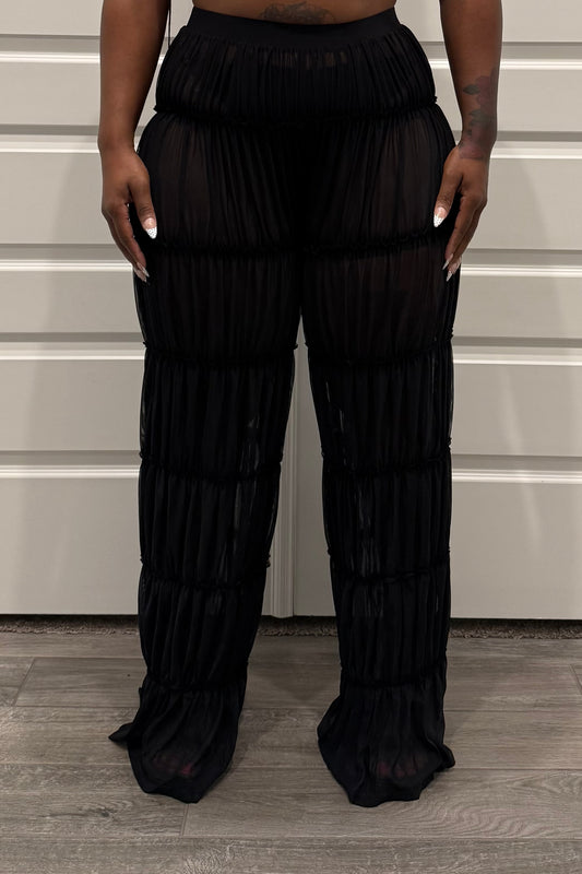 Pleated Paradise Pants (Black)