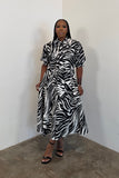 Statement Bow Dress (Zebra)