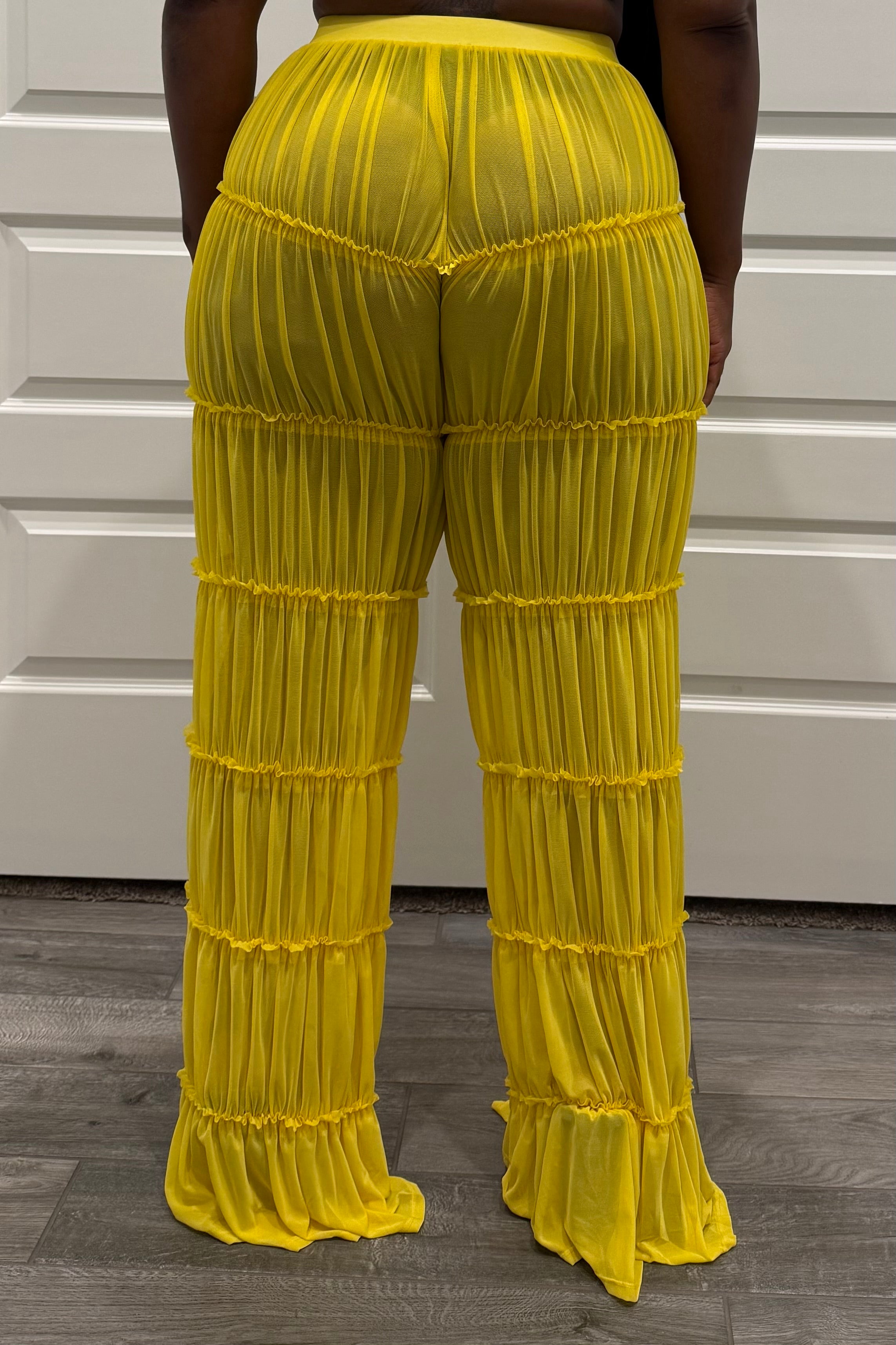 Pleated Paradise Pants (Yellow)