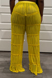 Pleated Paradise Pants (Yellow)