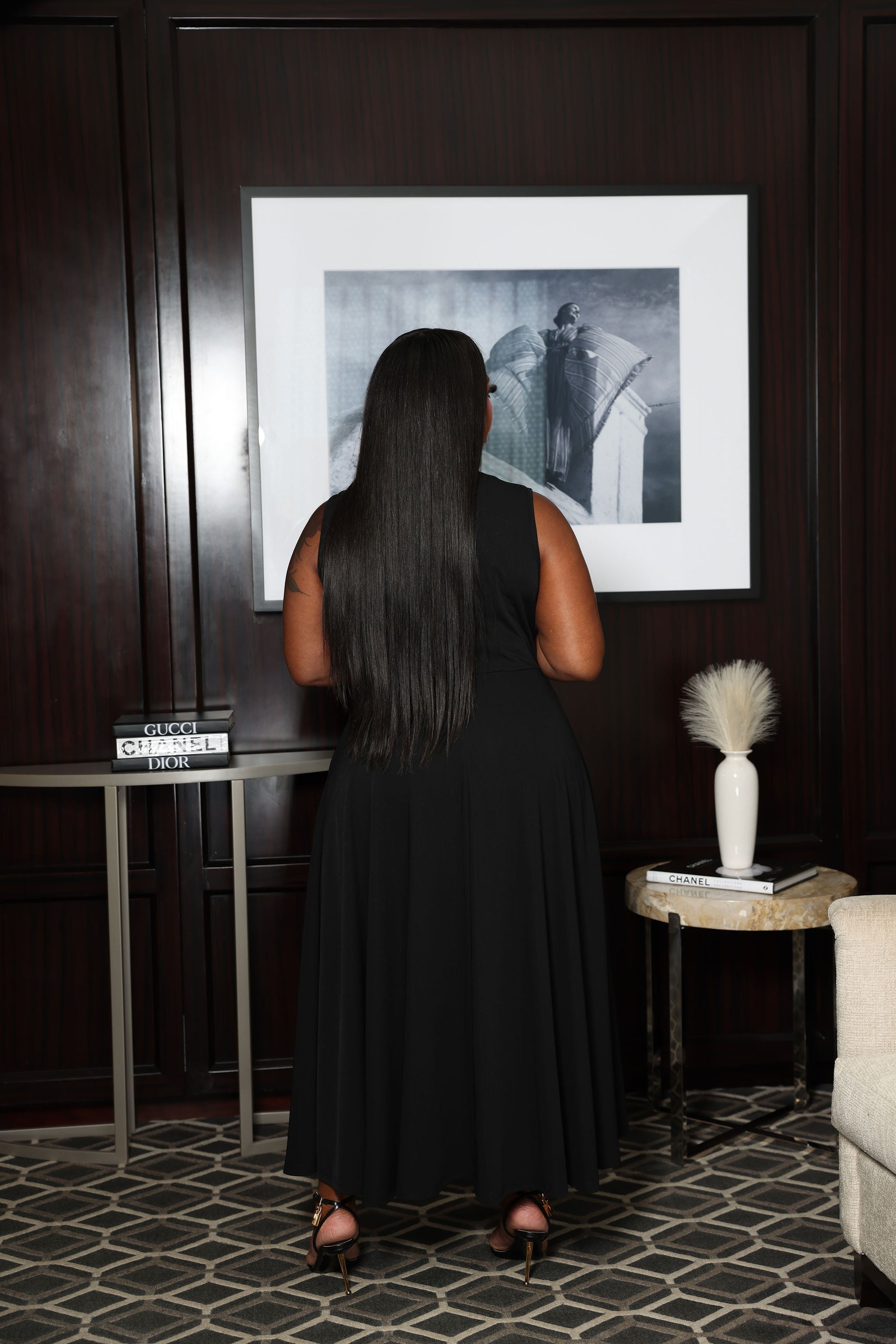 The Poise Dress (I'MarE Exclusive) (Black)