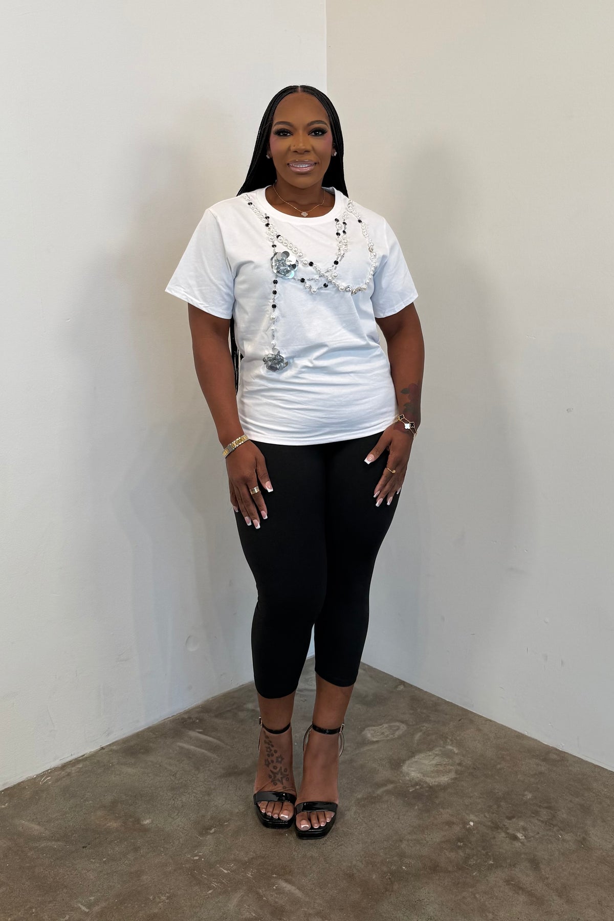 Pearl & Rose Top (White)