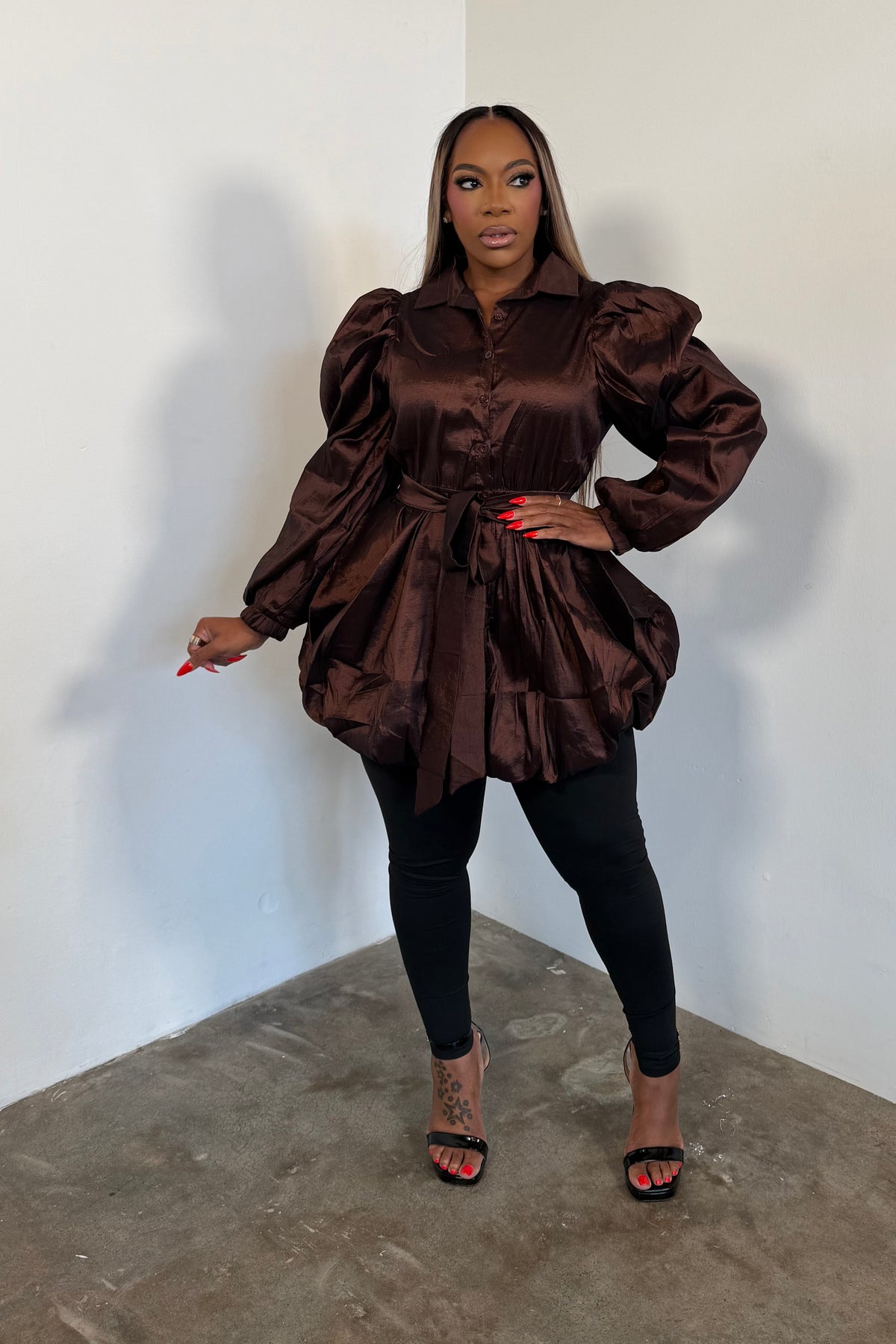 A Grand Affair Top (Choco Brown)