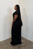 Pleated Paradise Duster (Black)