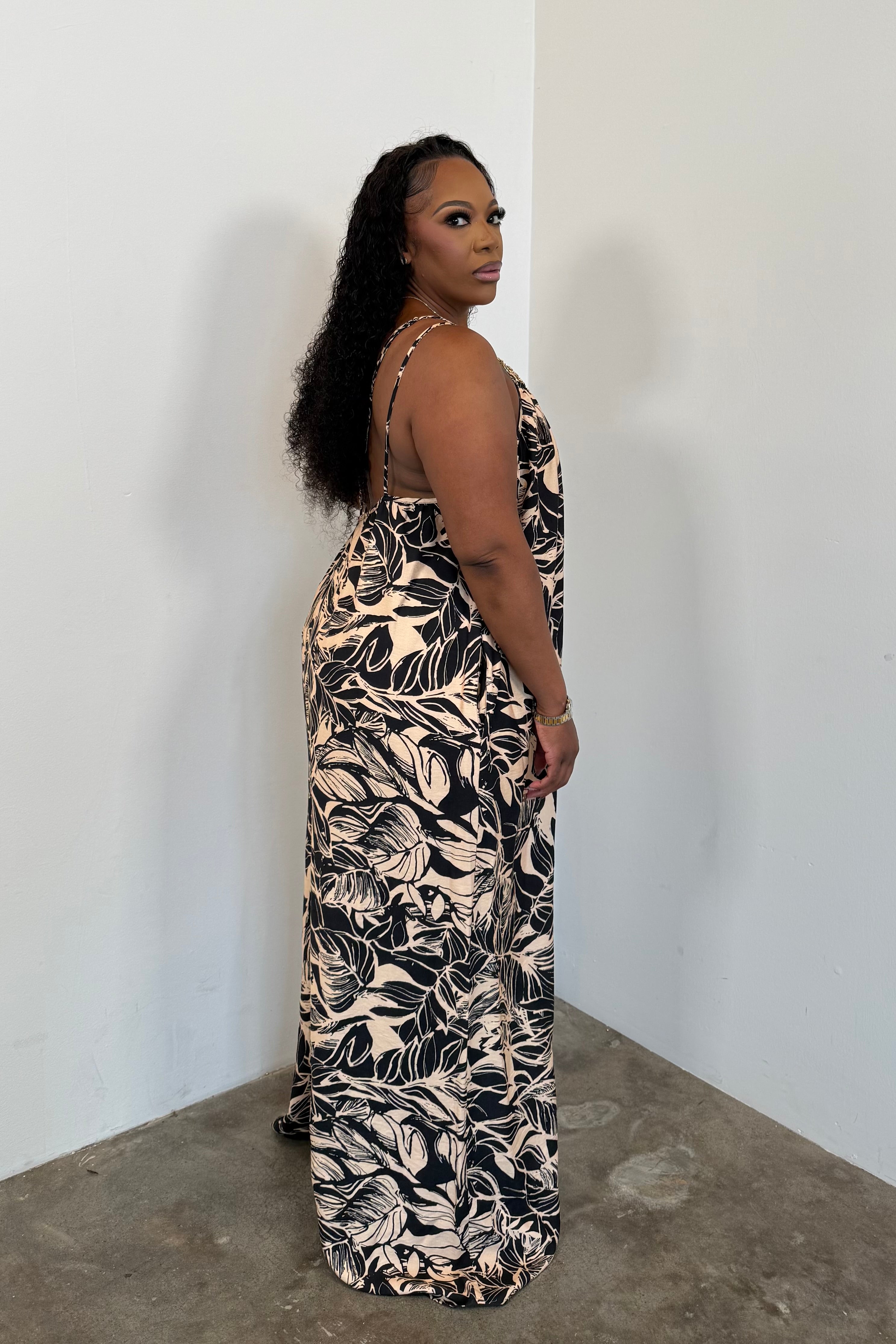 Luxe Escape Jumpsuit (Black Combo) I'MarE Boutique Luxe Escape Jumpsuit (Black Combo) I'MarE Boutique