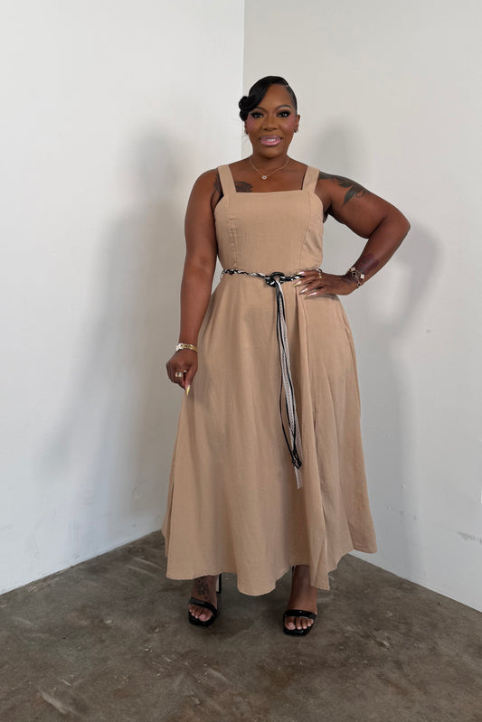 Verona Maxi Dress (Taupe)