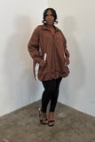 Retro Windbreaker Dress (Brown)