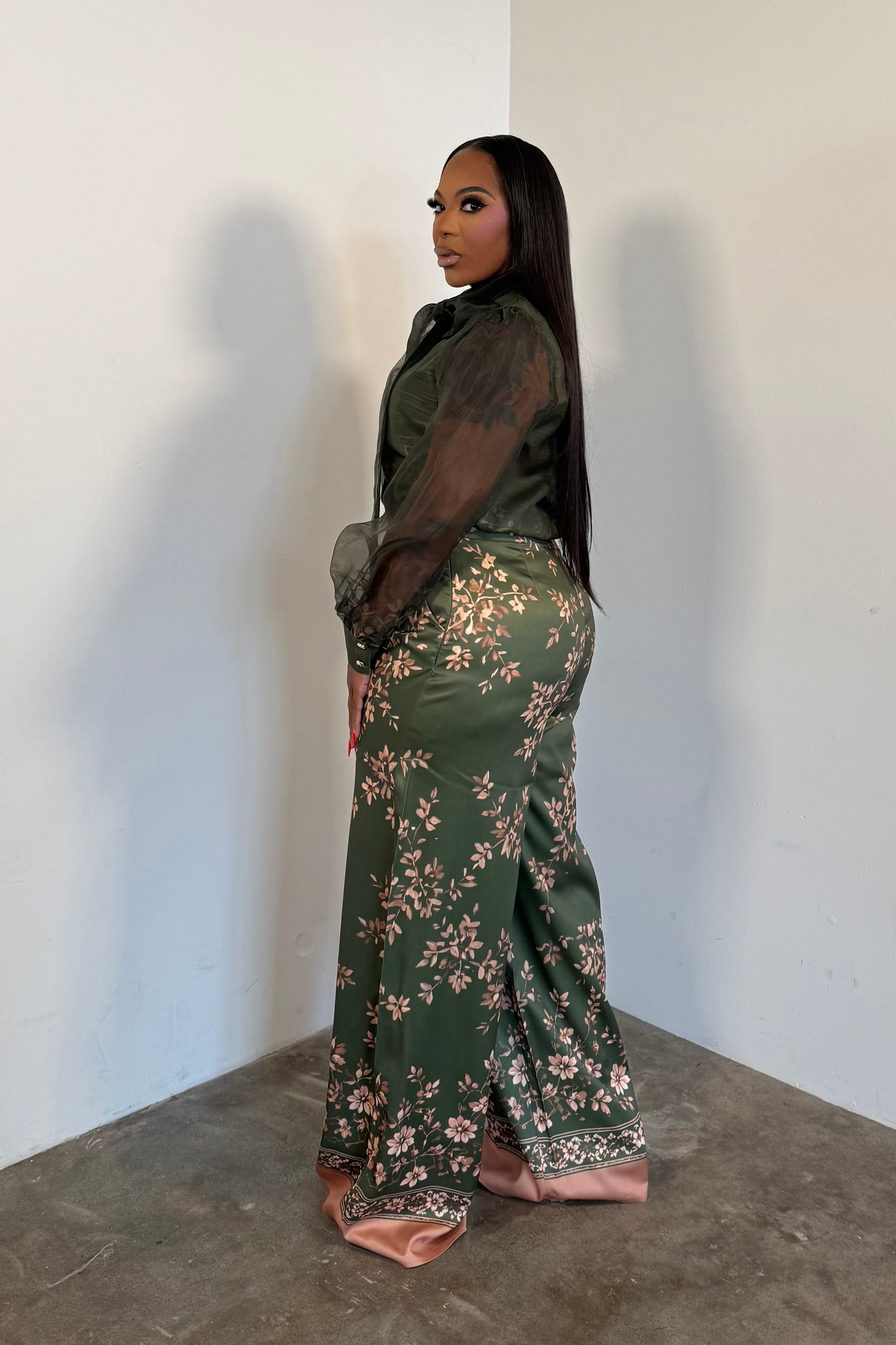 Set The Tone Pants Set (Olive)