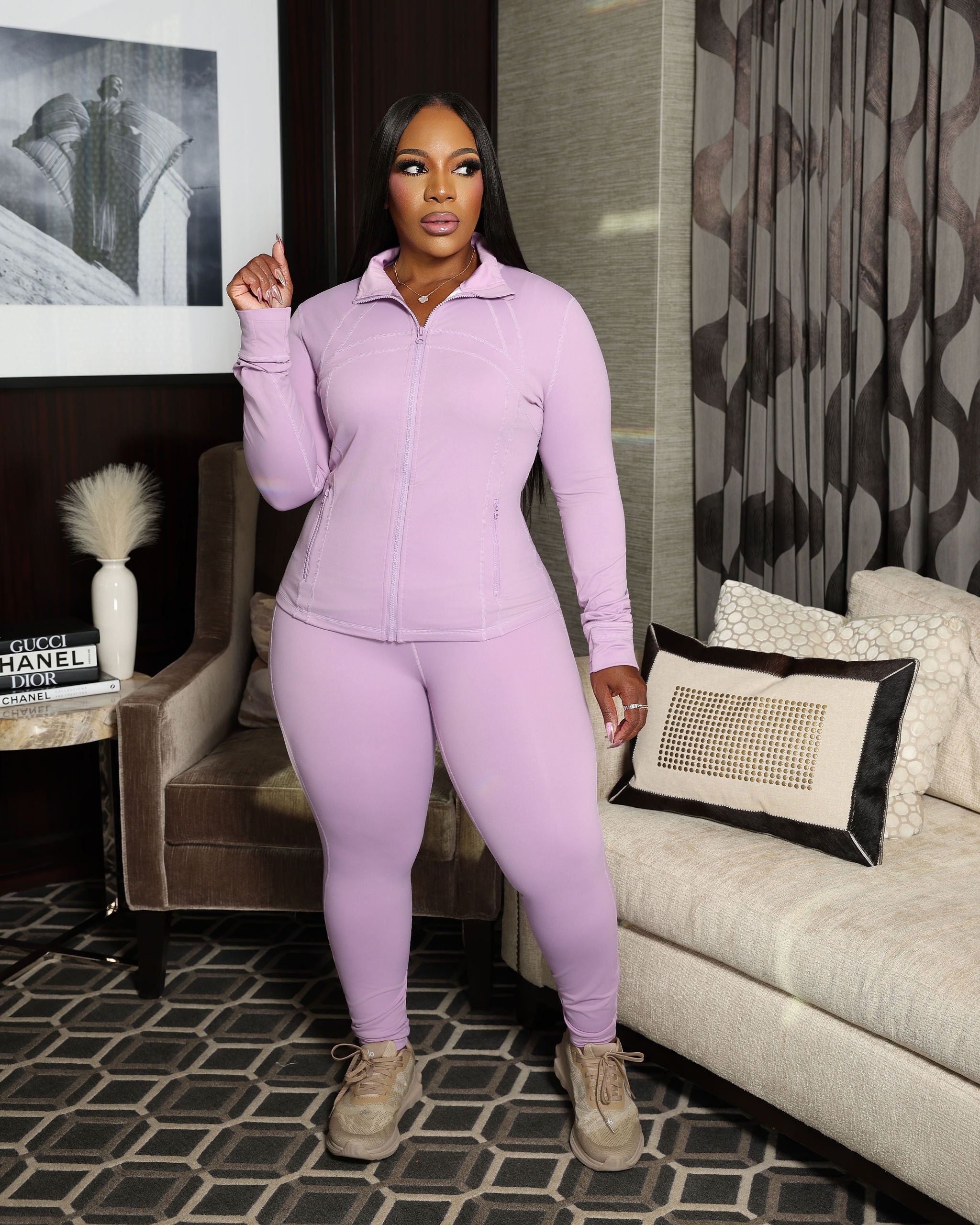 IM Sculpt Leggings Set (I'MarE Exclusive) (Lavender)