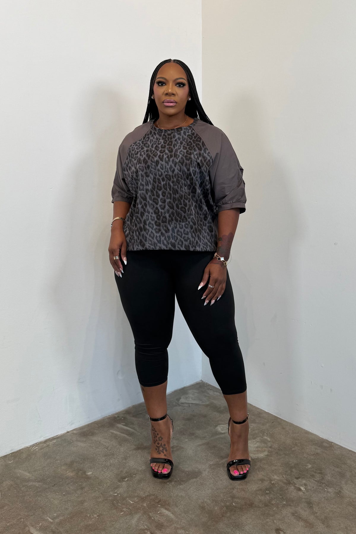 Smokey Leopard Top 4941
