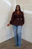 The Boss Peplum Jacket (Cafe)