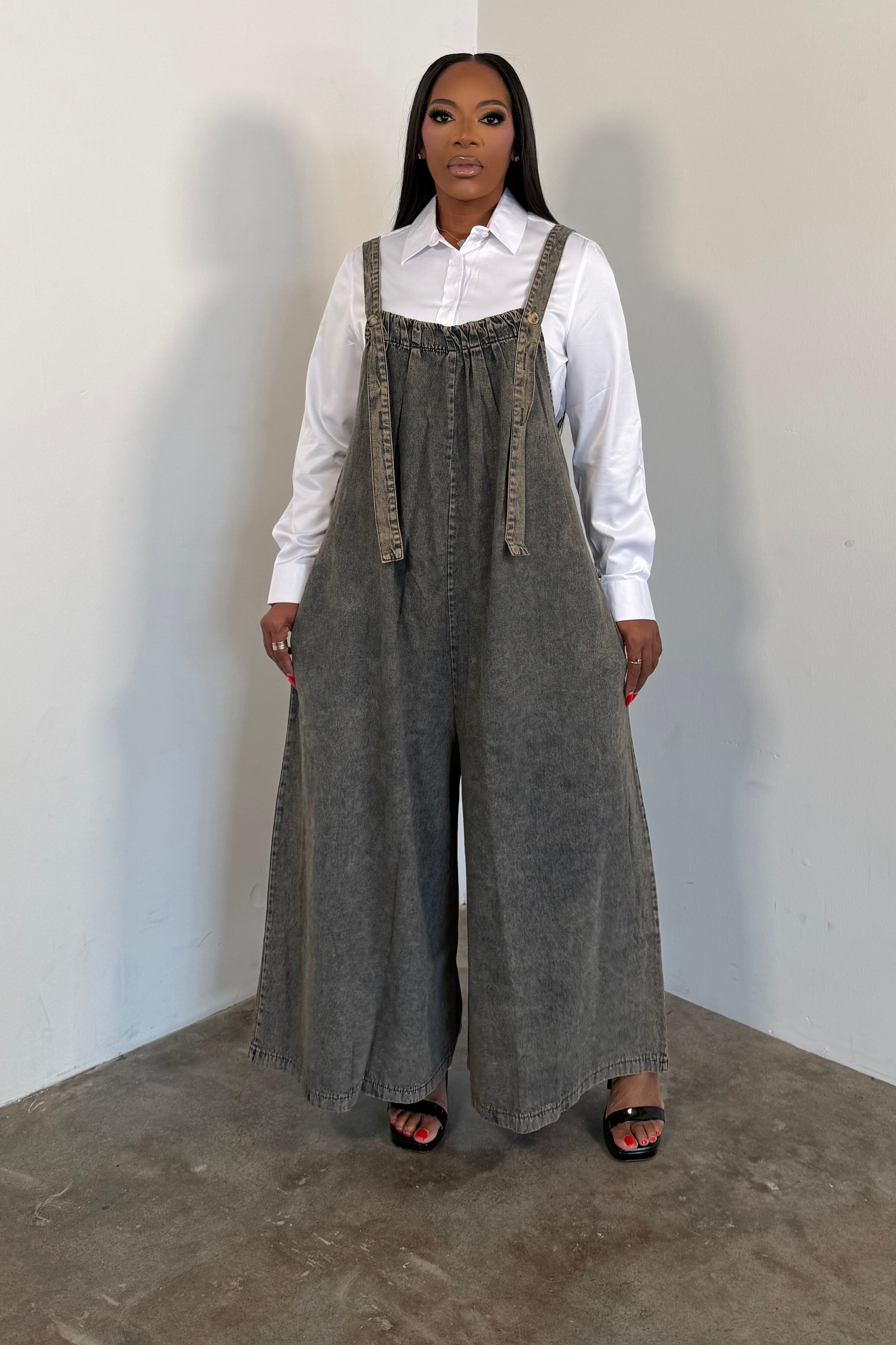 Overall Mood Denim Jumpsuit