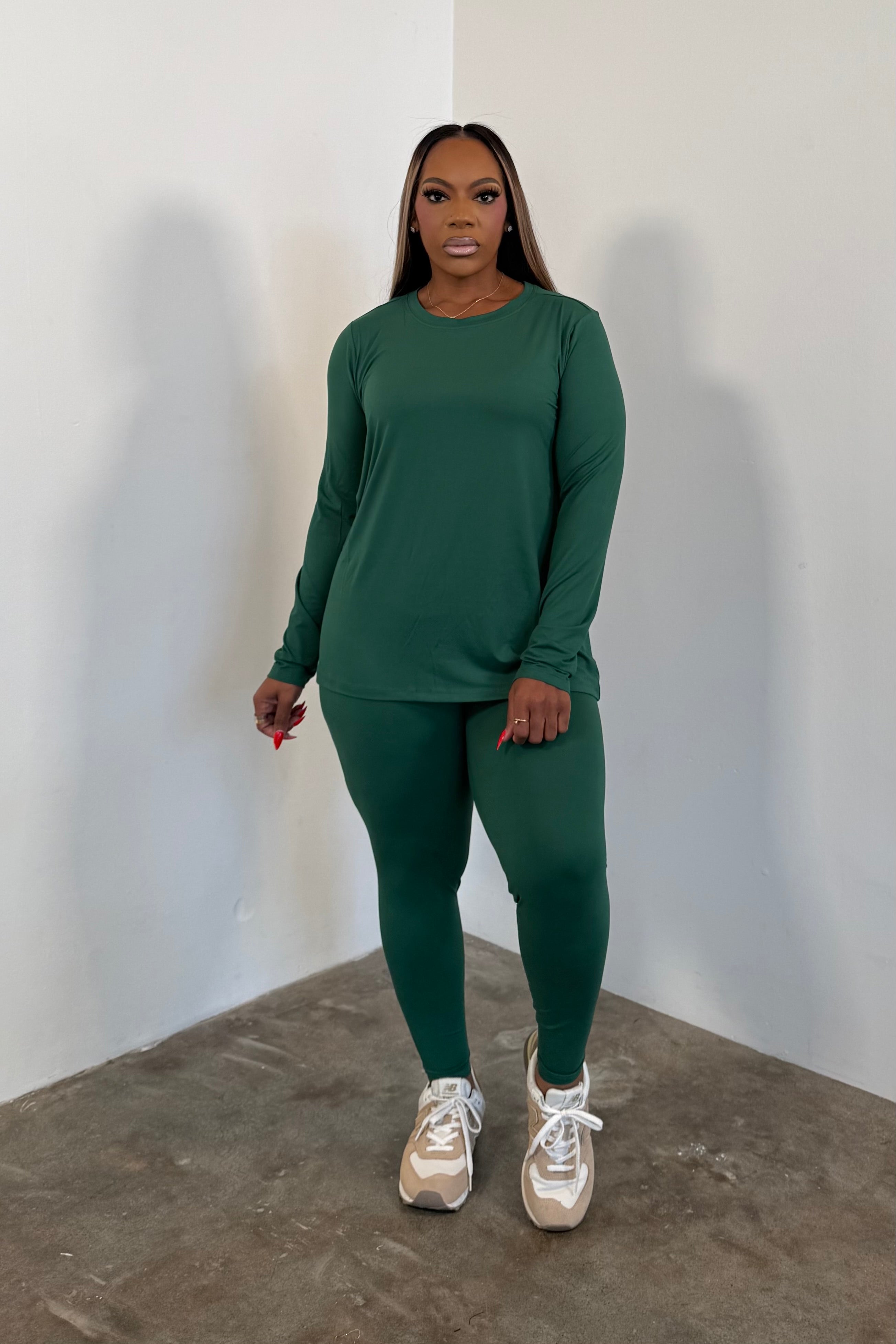 Off Day Leggings Set (Dk Green