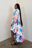 Statement Piece Dress (Pk & Pebble)