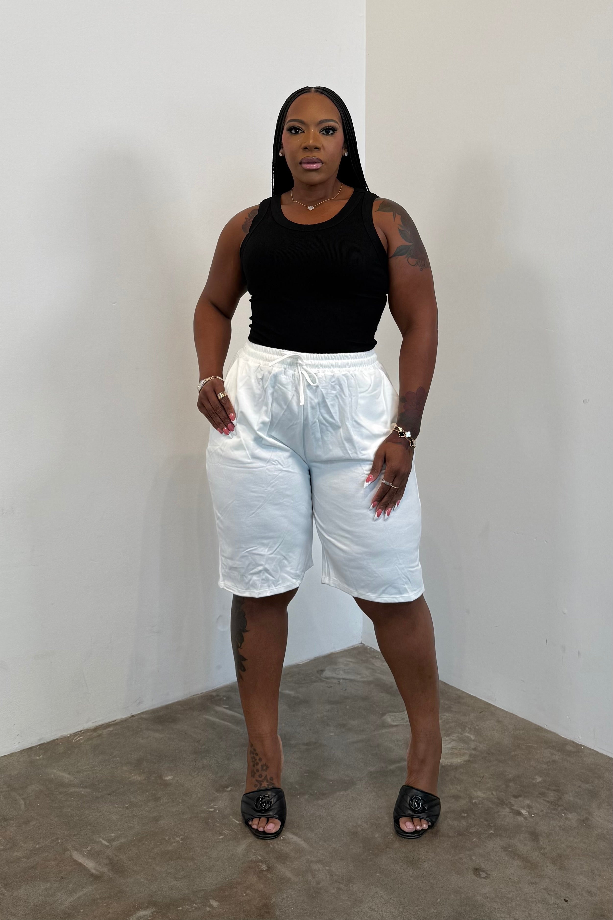 Chill Mode Shorts (White)