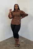 Structured Chic Top (Brown)