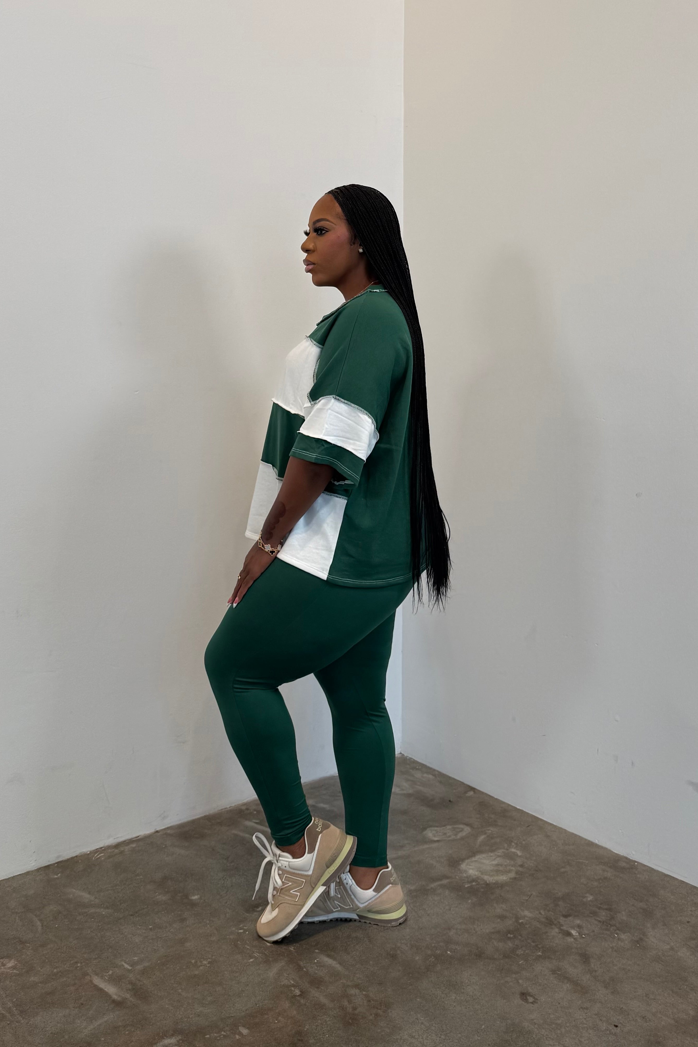 The Out & About Leggings Set (Dk Green)
