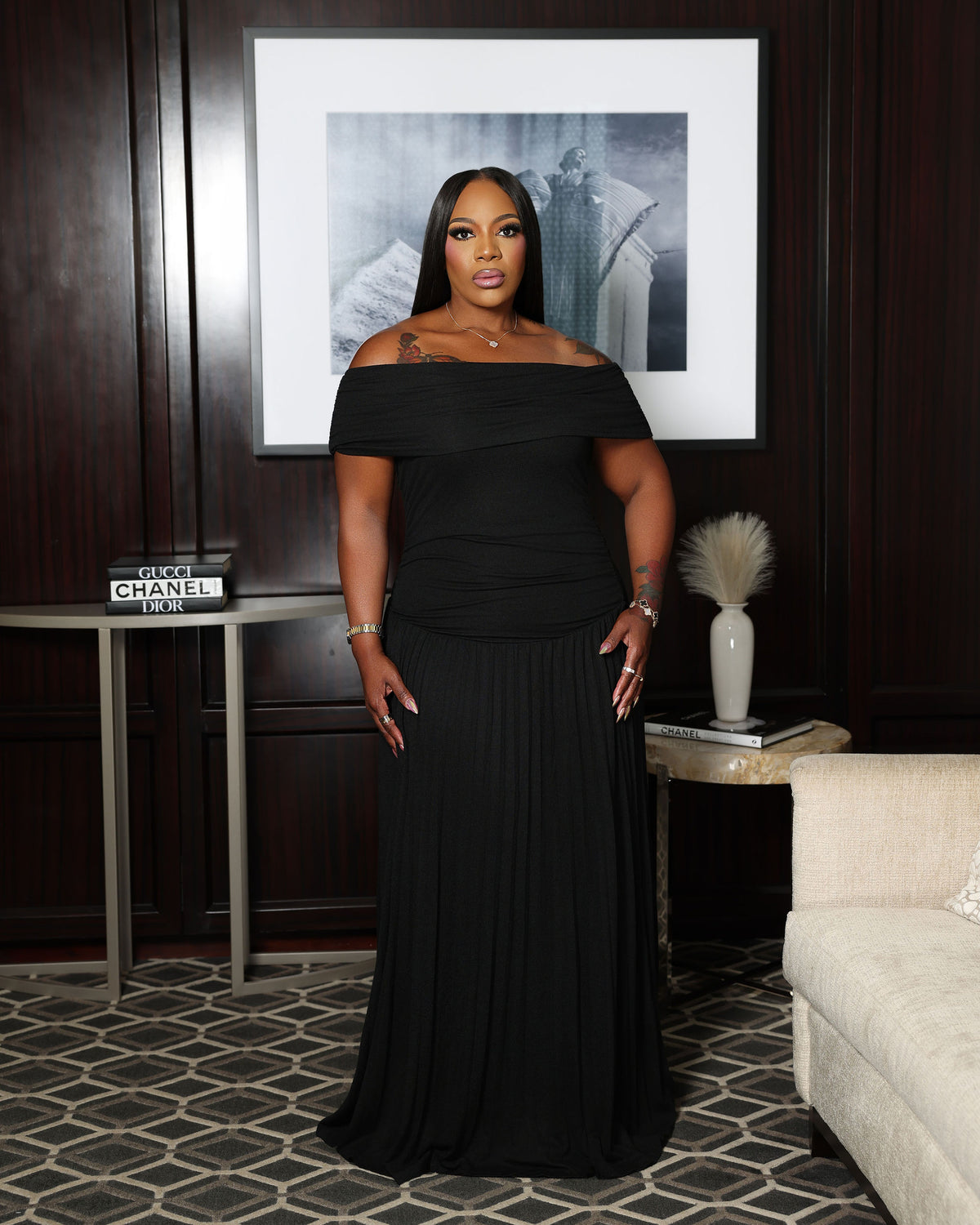 The Grace Dress (I’MarE Exclusive) (Black)
