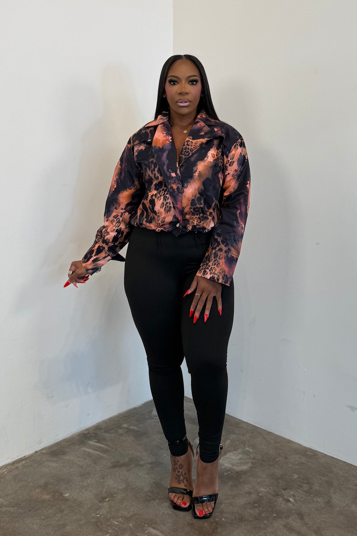 The Blur Bomber Jacket (Brown & Purple)