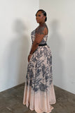 Château Maxi Dress Dress (Taupe & Black)