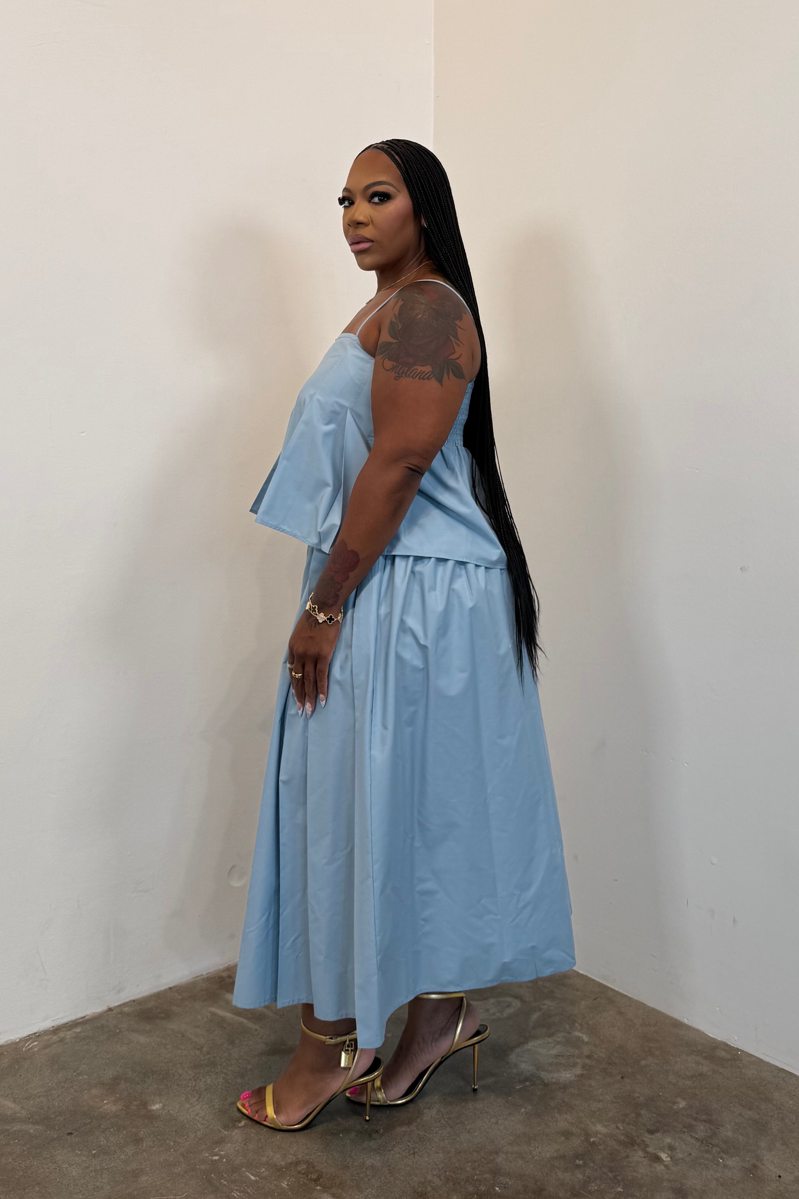 The Cabana Skirt Set (Lt Blue)