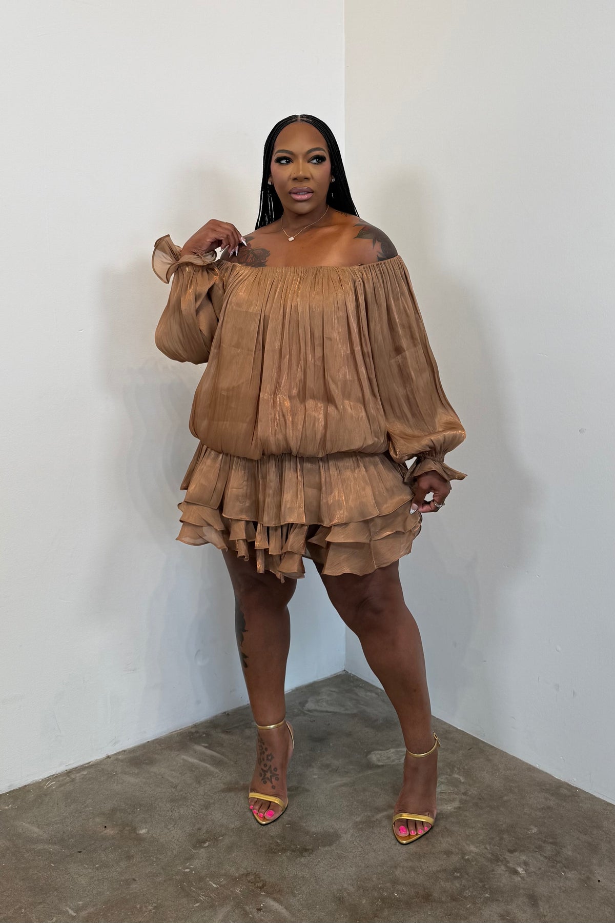 Too Cute To Ignore Dress (Camel)