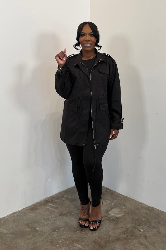 Belted Utility Jacket (Black)