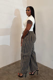 The Pinstripe Denim Jeans