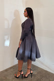 The Denim Flare Dress (Faux Denim Black)