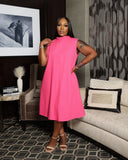 Sunday’s Best Dress (I'MarE Exclusive) (Fuchsia)
