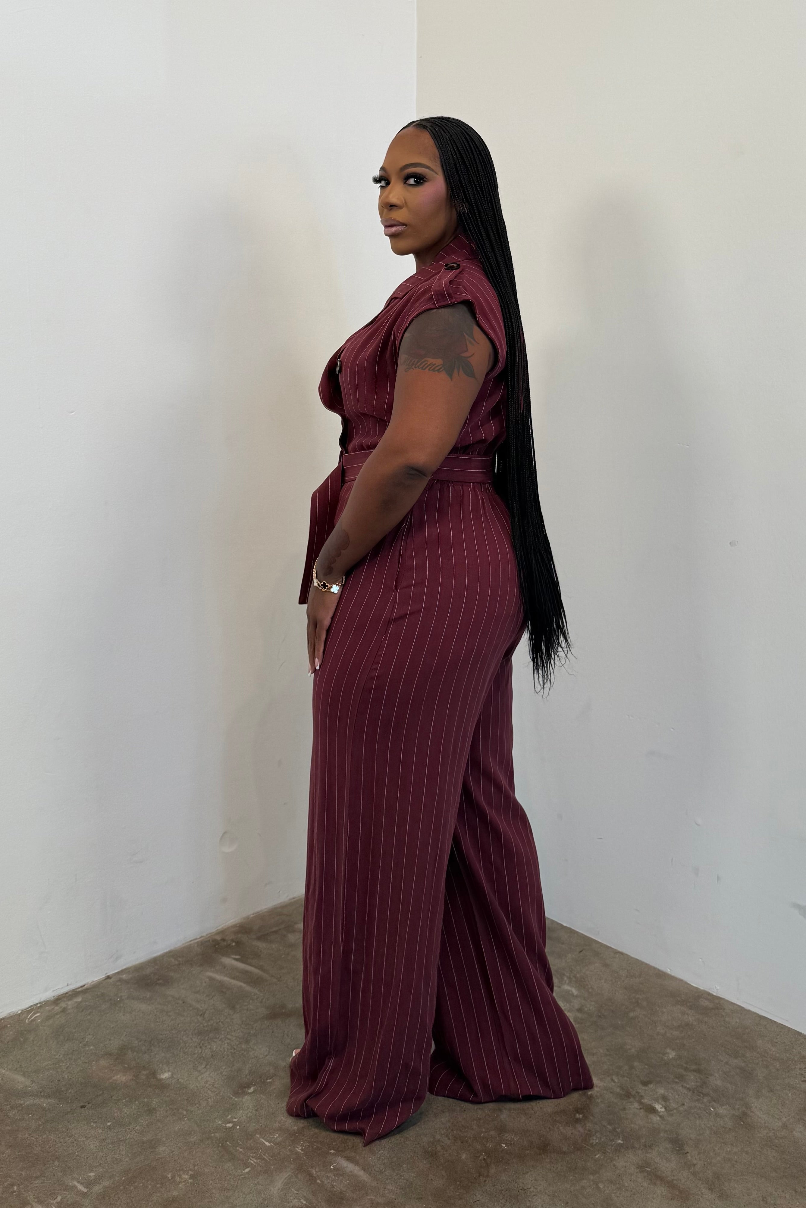 Boss Jumpsuit (Burgundy)