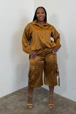 City Luxe Jorts Set (Brown)