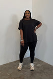 Varsity Chill Leggings Set (Black)