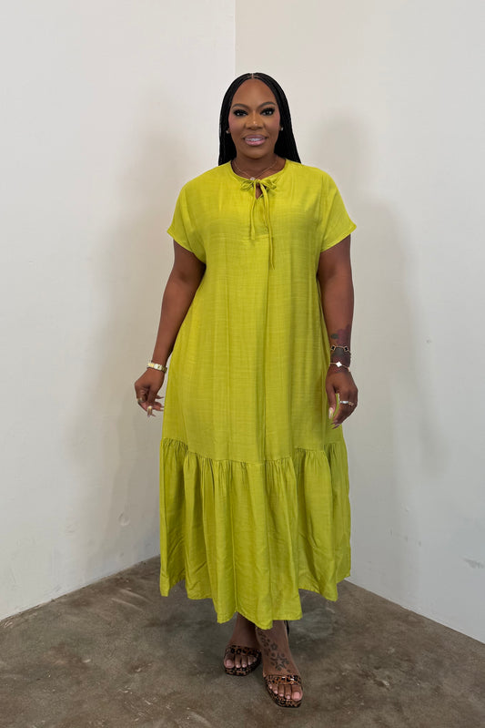 Serene Maxi Dress 5113 (Yellow)