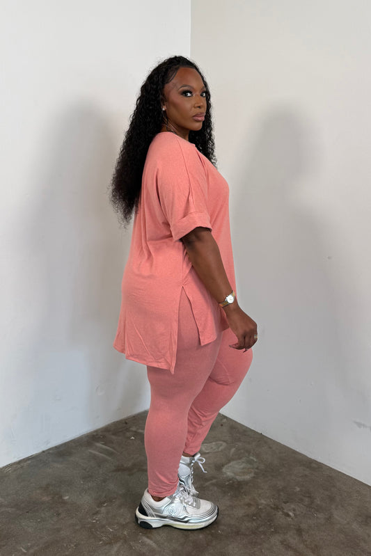 ** PRE ORDER TO SHIP 7/15 **IM Ease Leggings Set * I’MarE Exclusive* (Orange)