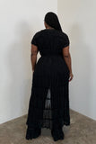 Pleated Paradise Duster (Black)