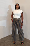 The Pinstripe Denim Jeans