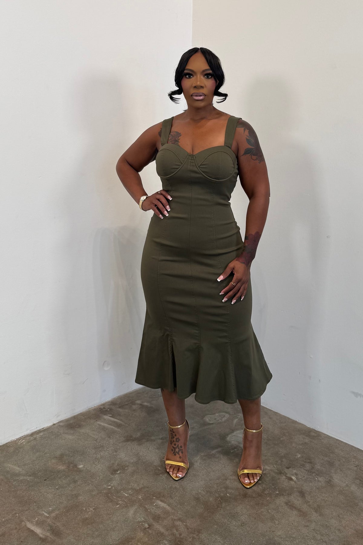 The Expensive Taste Dress (Olive)